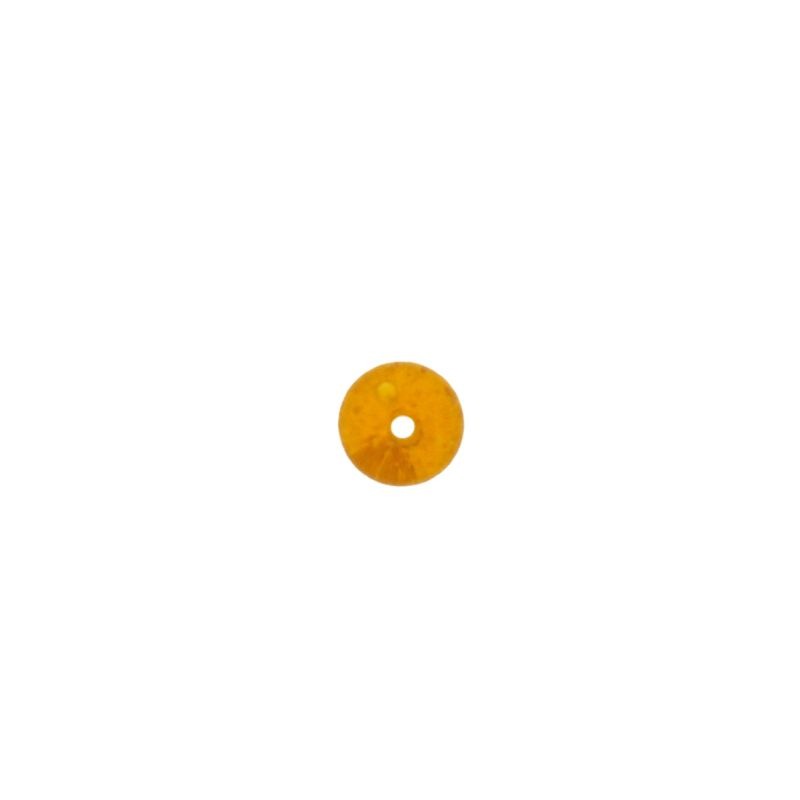 Whisky colour glass ball Ø6mm. With two holes.
