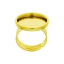 Anillo regulable con alojamiento para cabuchón Ø 18mm