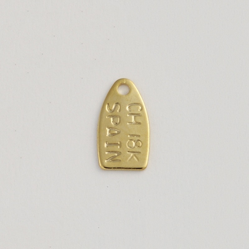 Plaque engraved CH 18K SPAIN" 11x6mm"