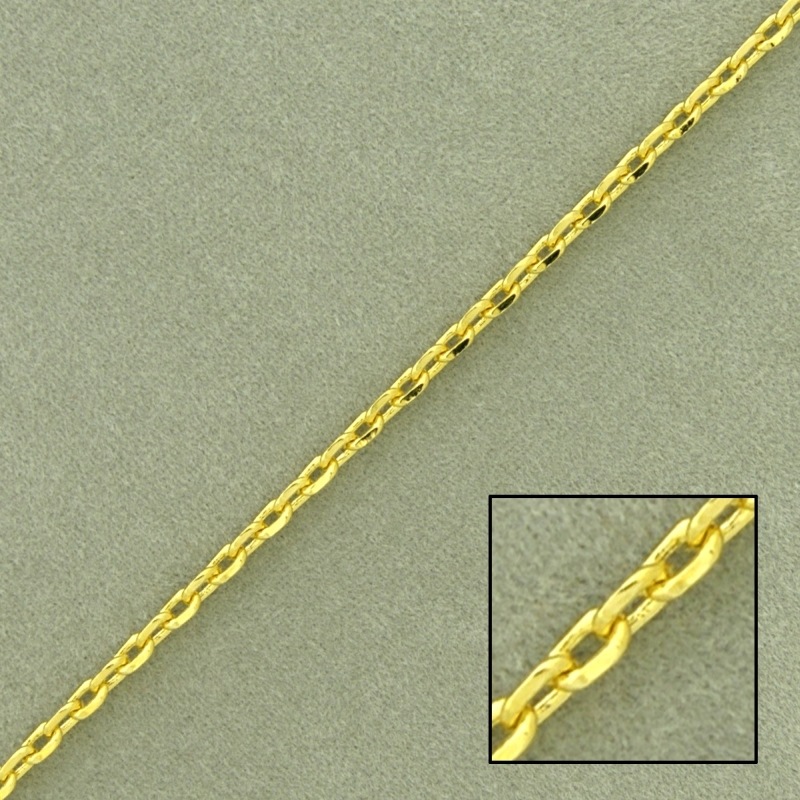 Chaîne en laiton maille forçat laminée largeur 2,08mm