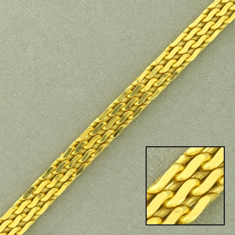 Flat brass chain width 5,8mm