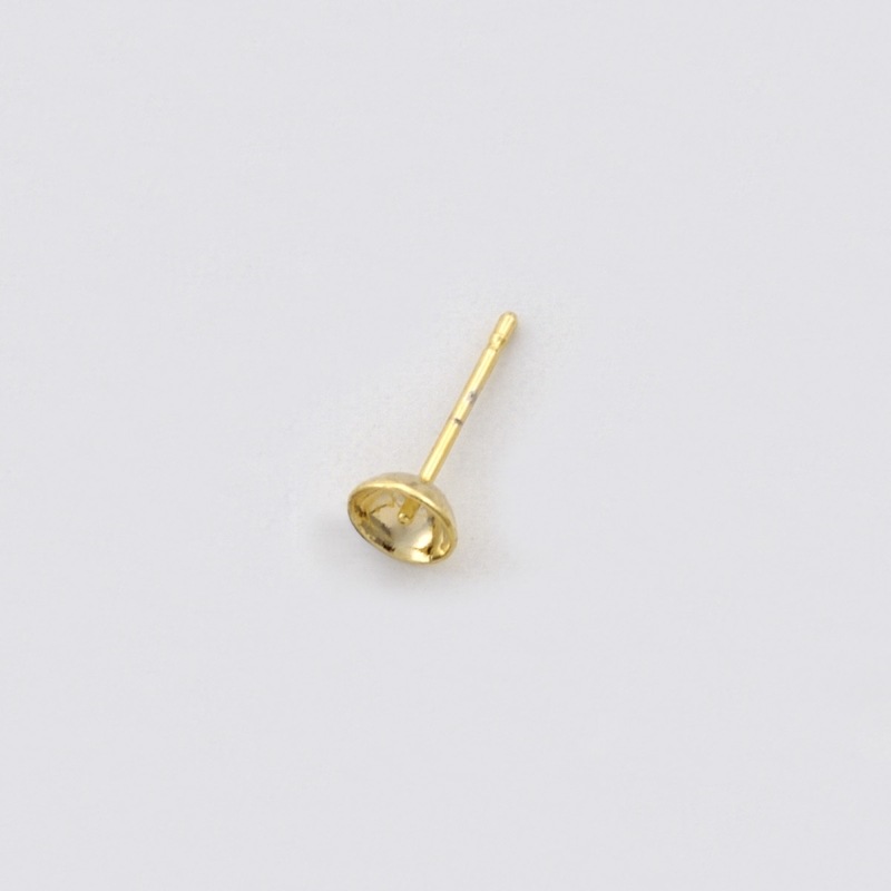 Ear post with Ø5mm cup for round pearl 6 and 7mm.