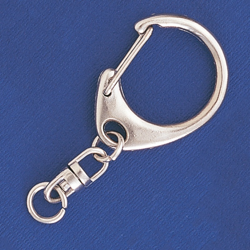 Keyring with swivel 56x25mm
