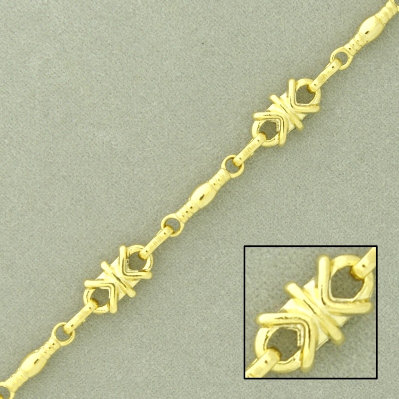 Cadena de latón ancho 6mm