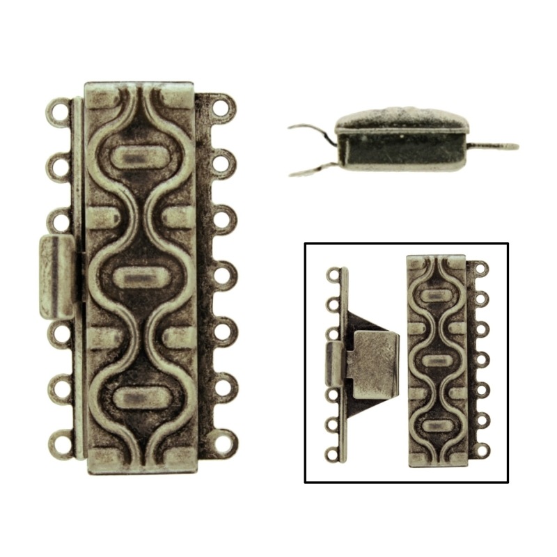 Fermoir de collier 36x18mm 7 rangs