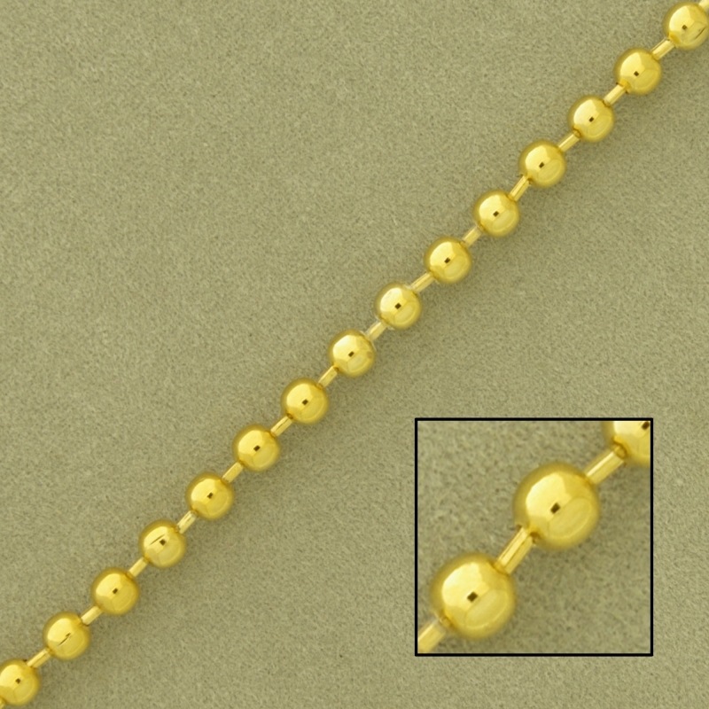 Ball brass chain width Ø 3,2mm
