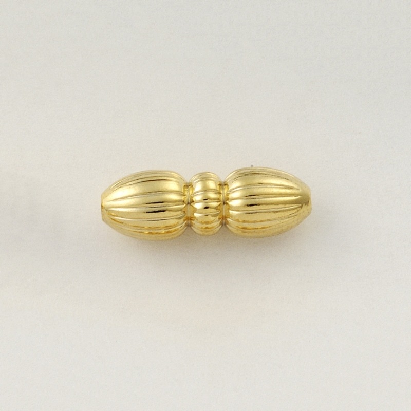 Metal bead 4,5x14mm. Hole Ø 1mm