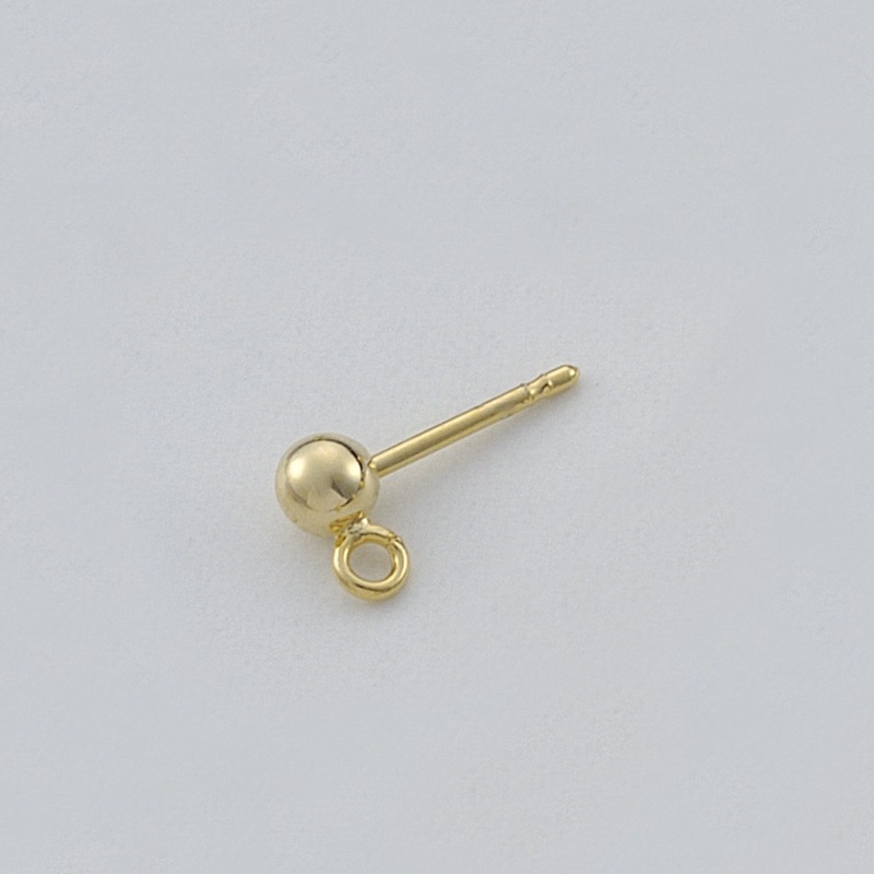 Ear stud Ø 4mm ball with loop