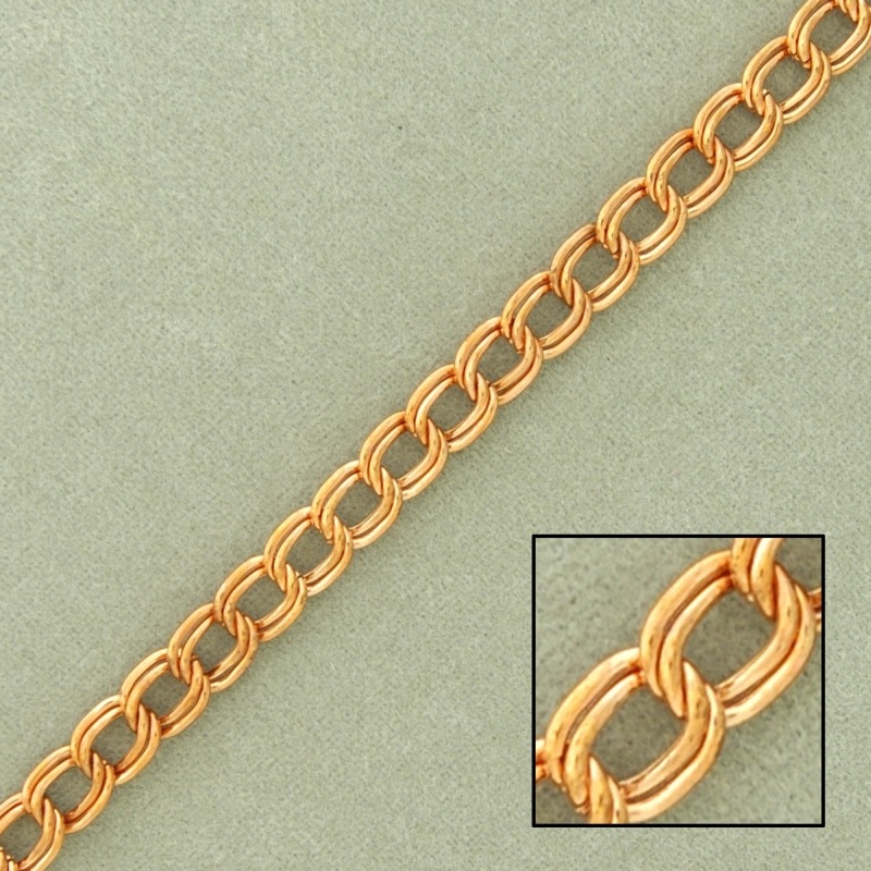 Double curb steel chain width 4,3mm
