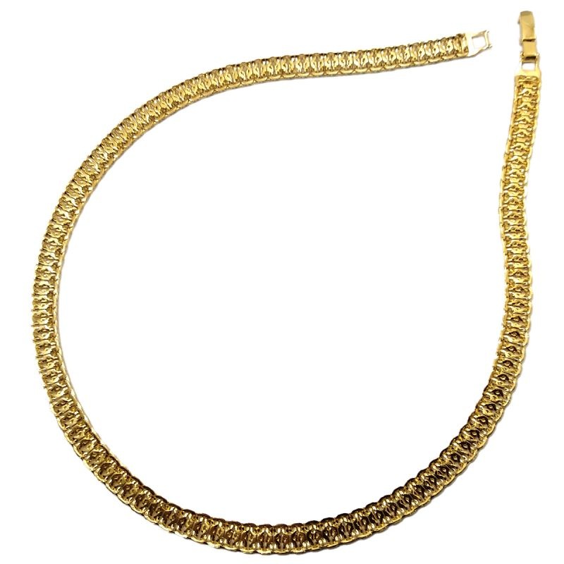 Ras-du-cou 47cms de laiton largeur 7,7mm