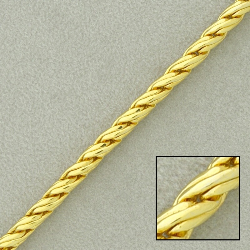 Cadena de latón cordón ancho 3,9mm