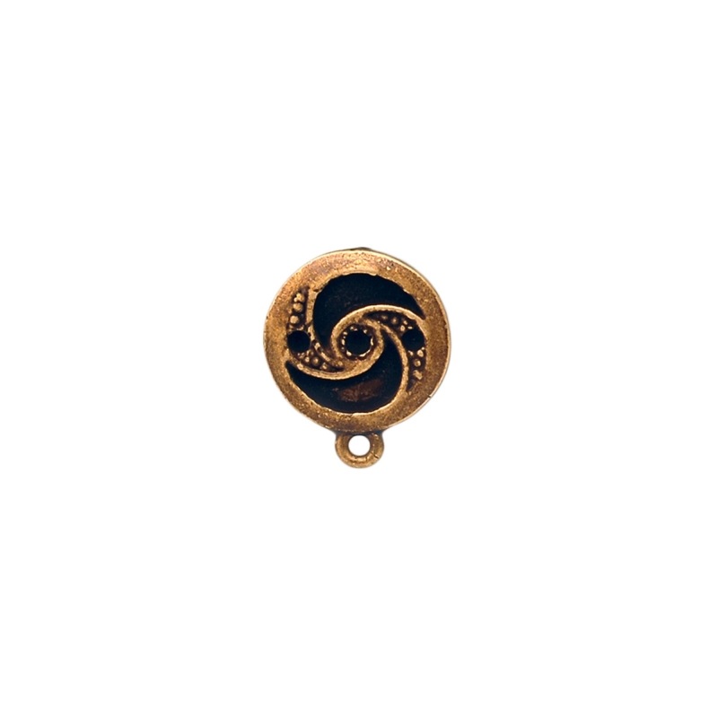 [916880000] Clou d'oreille rond Ø 13mm pour 3 strass PP11 avec anneau