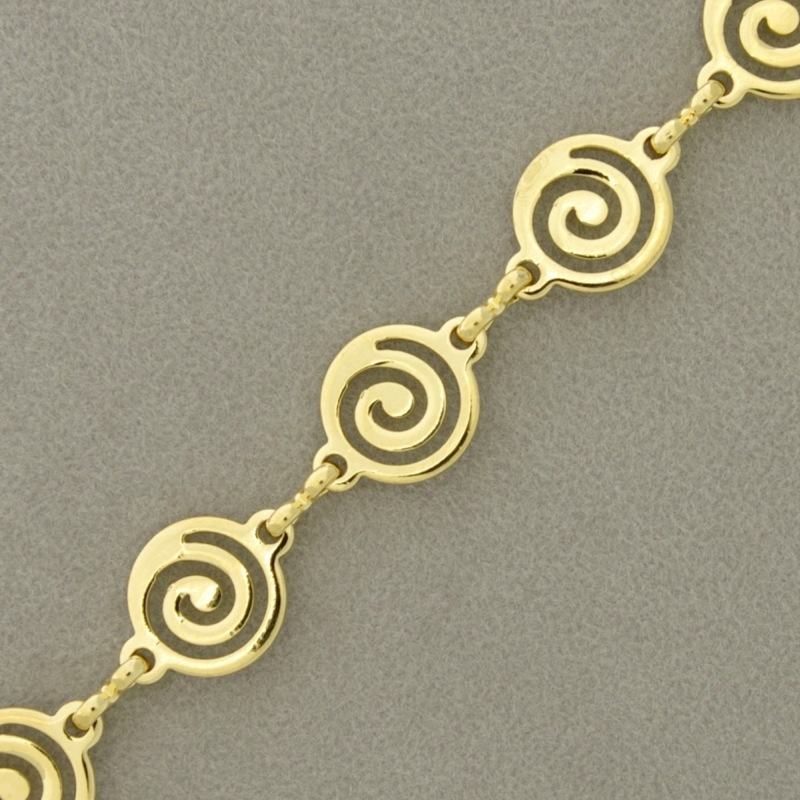Brass chain spiral width 10mm