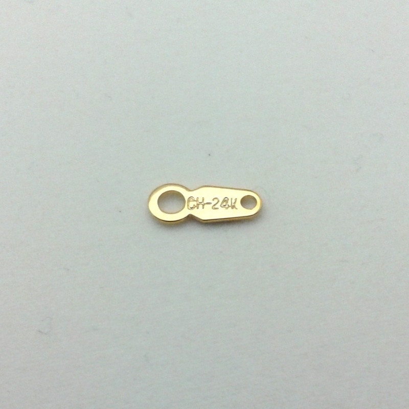End plate 4x10mm engraved CH-24K""