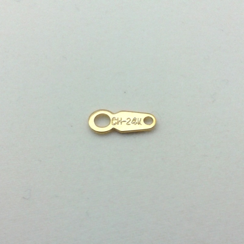 Plaque terminale 4x10mm gravée "CH-24K"