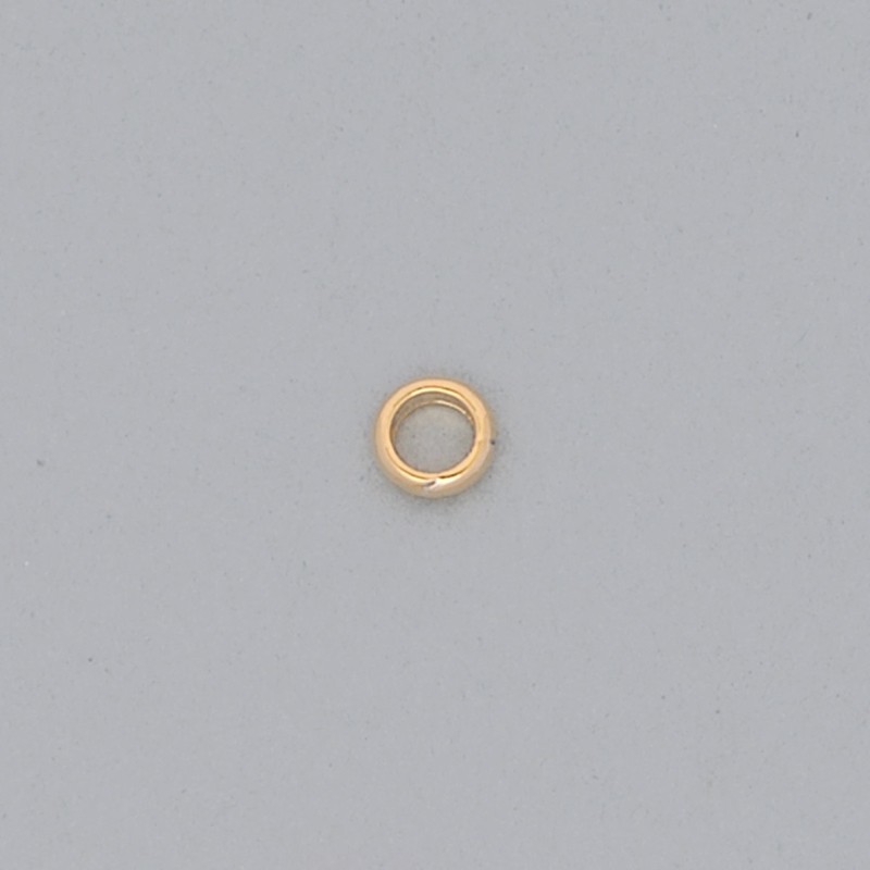 Brass ring Ø 7x1,5mm half round shape.
