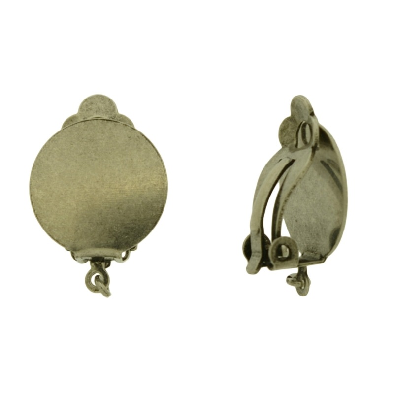 [631201600] Boucle d'oreille clip plateau Ø 16mm avec anneau