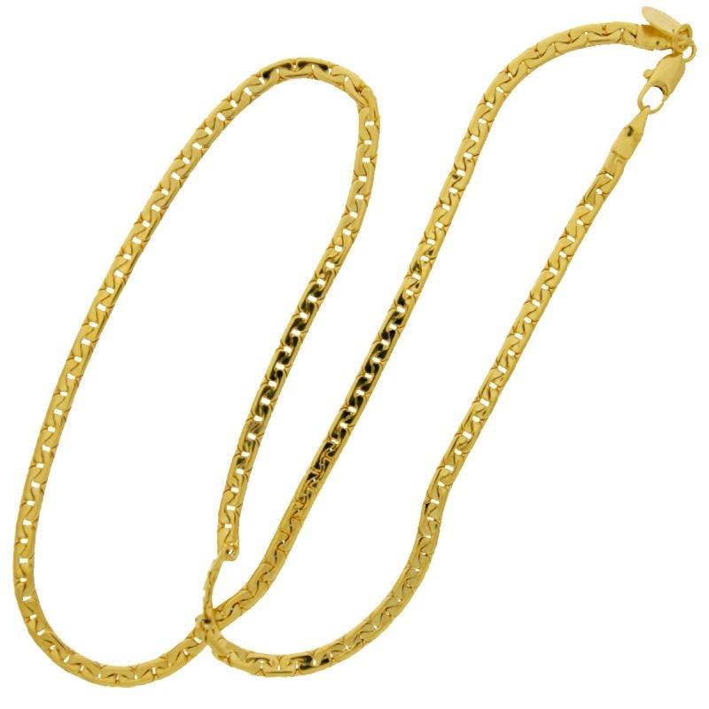 Gargantilla de latón largo 44cms  ancho cadena 3,2mm