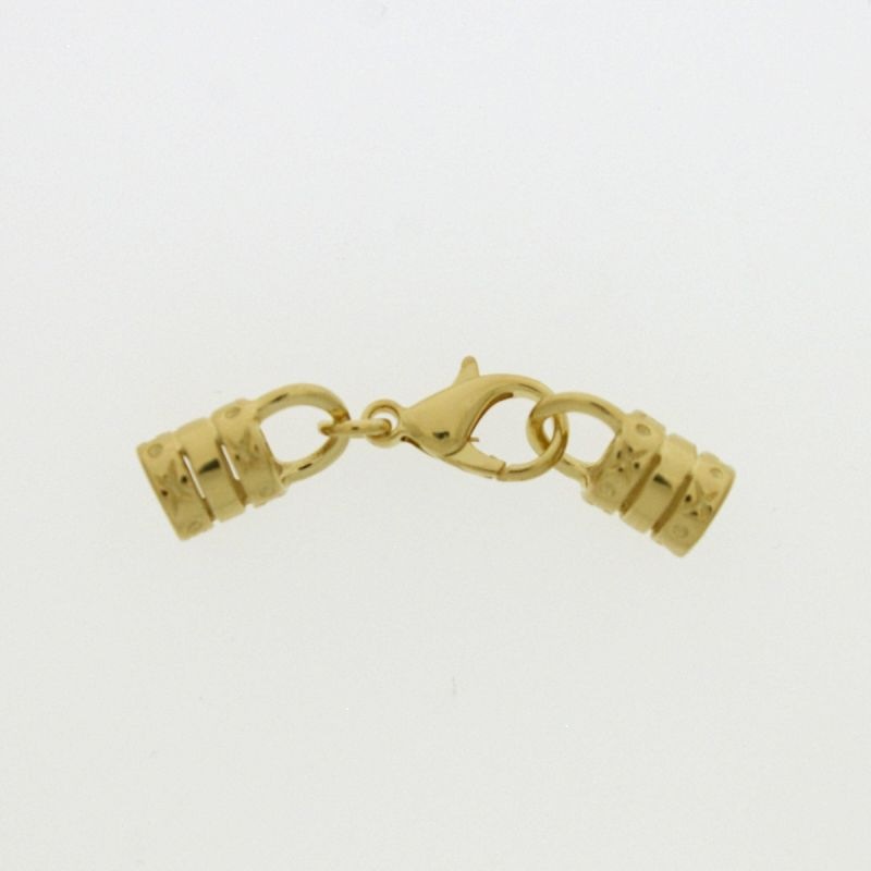 Set lobster clasp 14mm + 2 ends for cord Ø 5mm