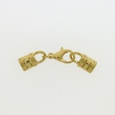 Set lobster clasp 14mm + 2 ends for cord Ø 5mm