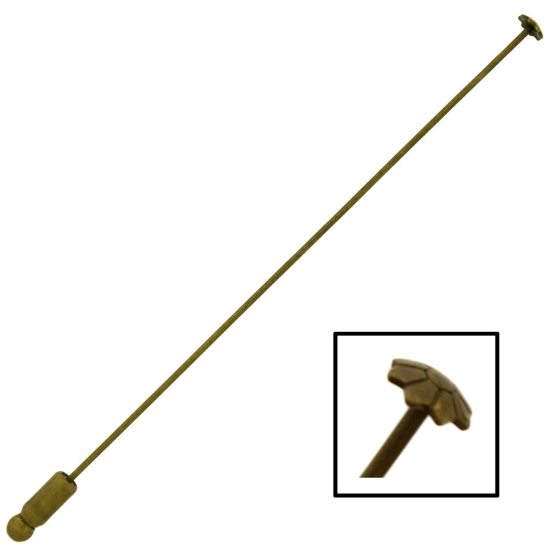 Agujón 100mm x Ø1mm con cabeza flor Ø 5mm + protector pincho
