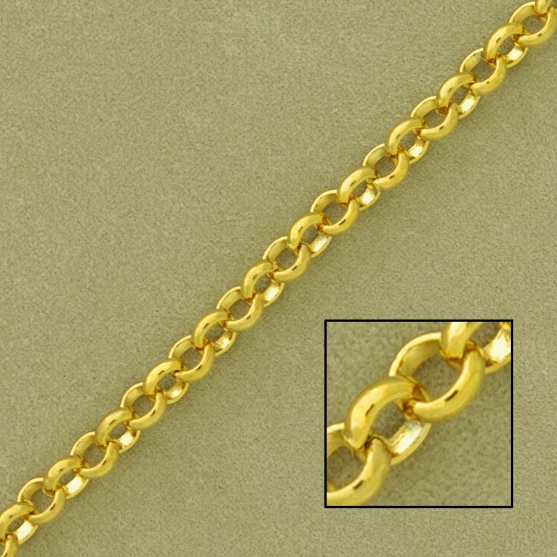 Belcher brass chain width 4,8mm. Welded links for better resistance.