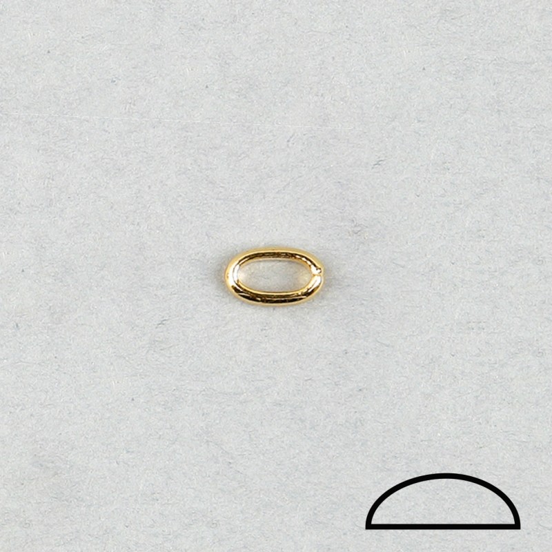 Anilla ovalada 8x4,7xØ 1,7mm abierta. Hilo de 1/2 caña
