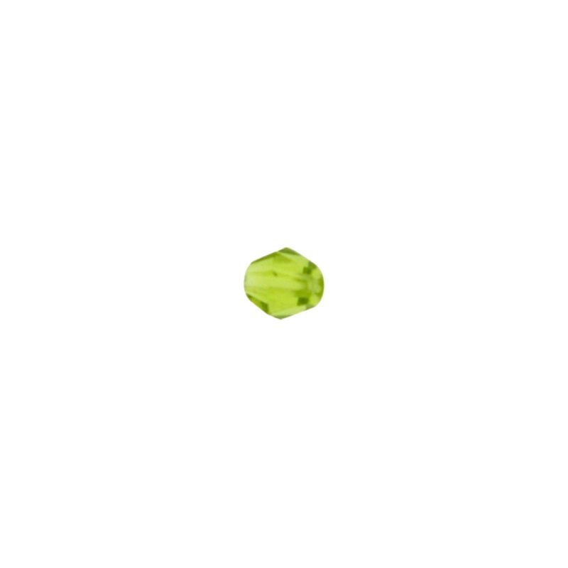 Olivine colour tupi Ø5mm faceted. With two holes.