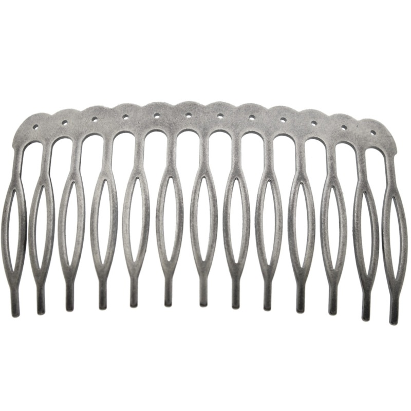 Peineta metálica perforada 70x39mm (13 púas)