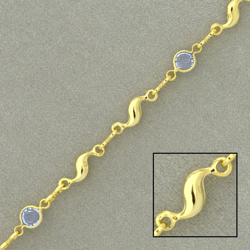 Bead brass chain width 4,7mm