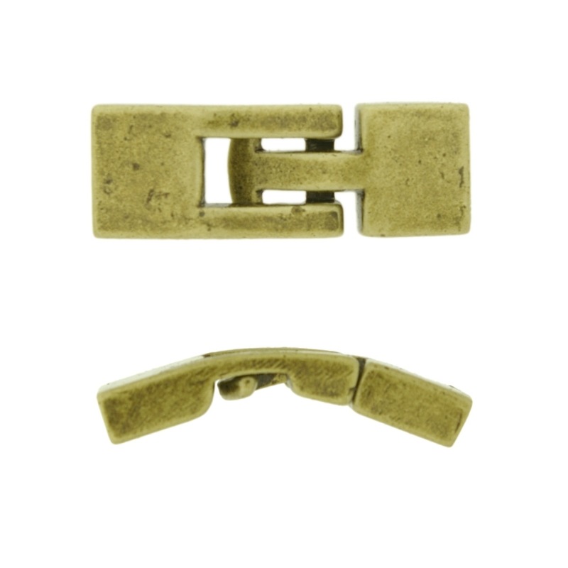 Cierre de peltre 12,5x35mm para cinta de 10x3mm