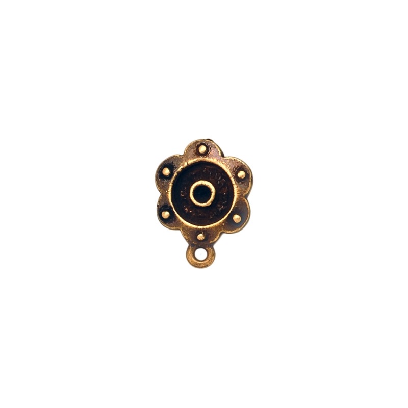 [919860000] Clou d'oreille rond Ø 12mm pour strass PP13 avec anneau