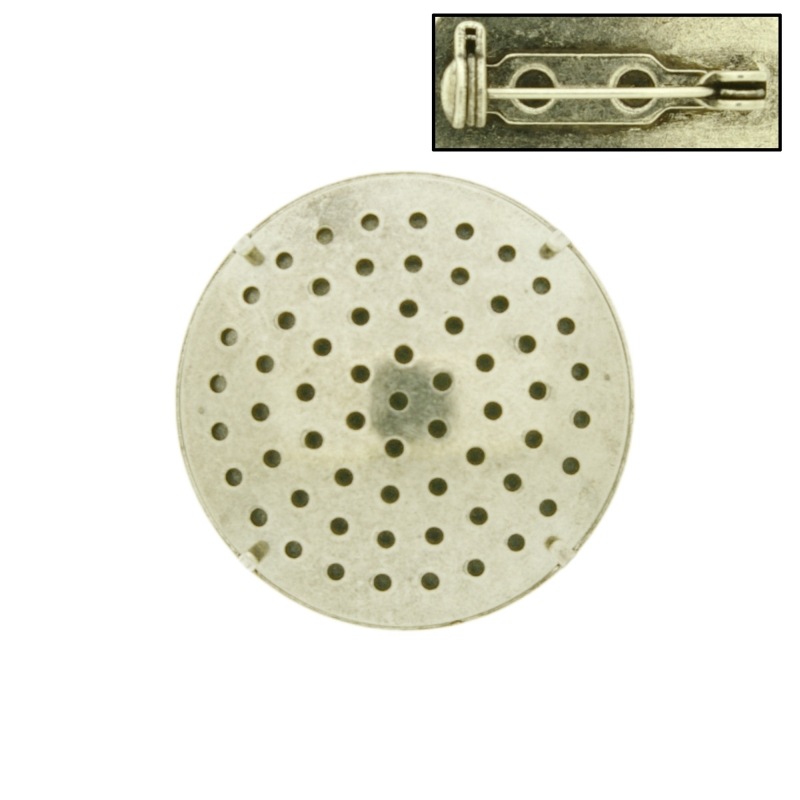 Brooch base with metal mesh Ø29mm