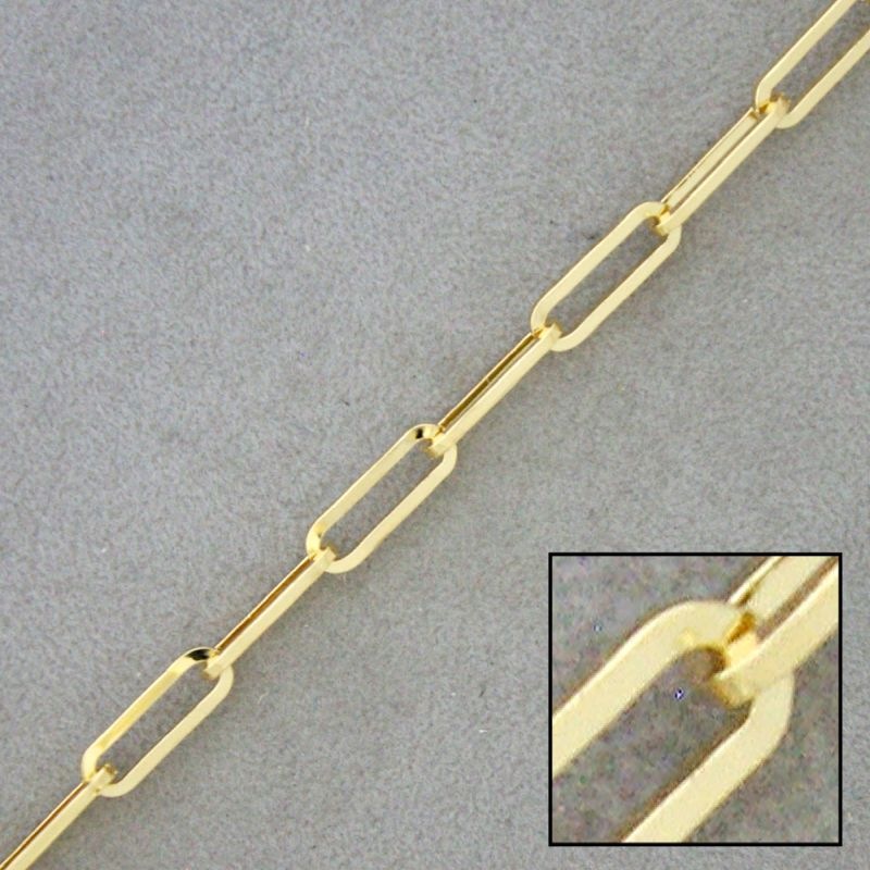 Cadena de latón forzada ancho 3,9mm.