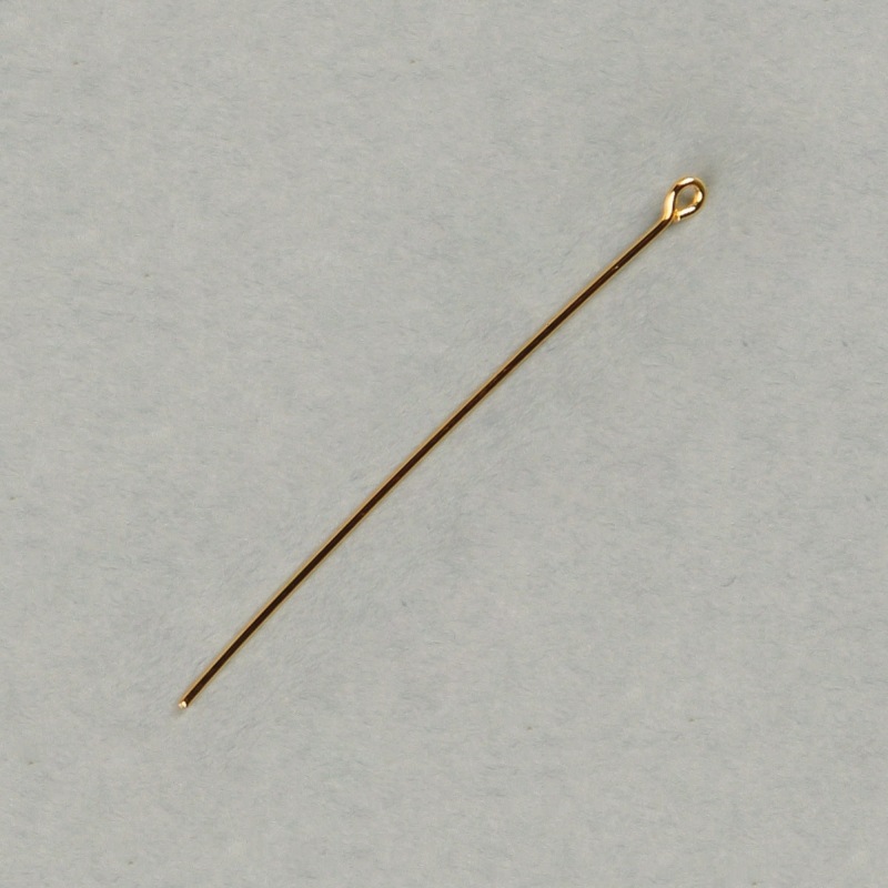 Brass eyepin 50mm. Wire Ø 0,7mm