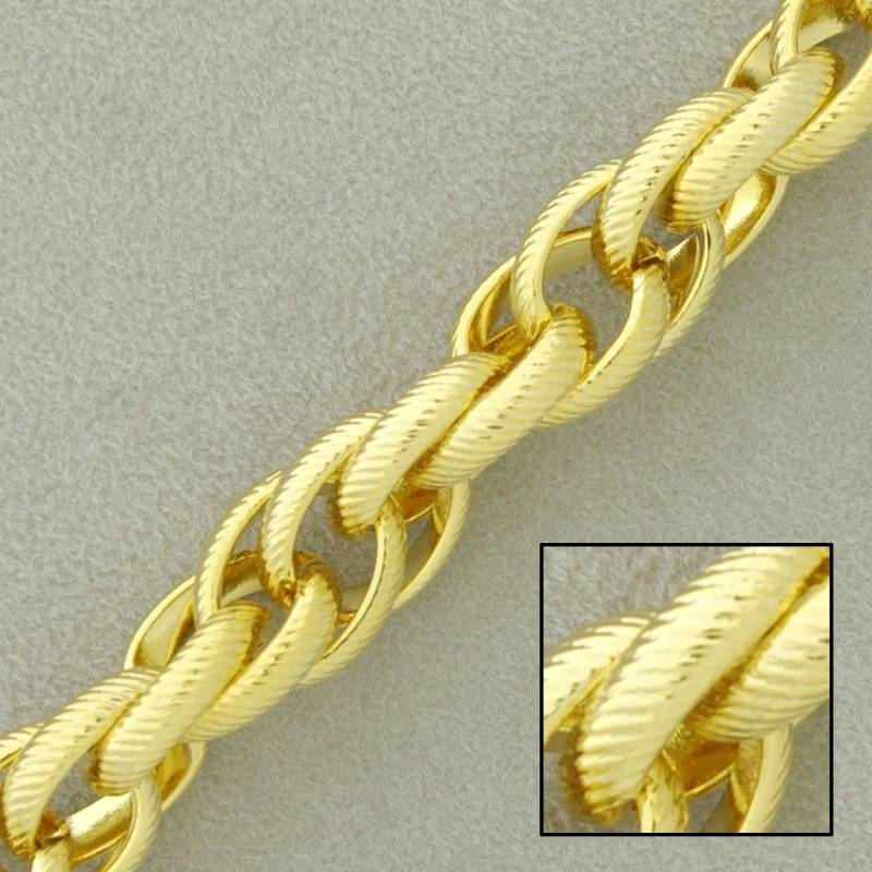 Cadena de latón cordón ancho 10mm