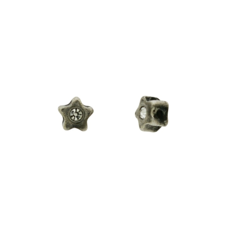 Intercalaire ronde Ø 7mm + strass. Trou Ø 1mm.