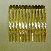 Metallic hair comb 38x40mm (12 spikes)