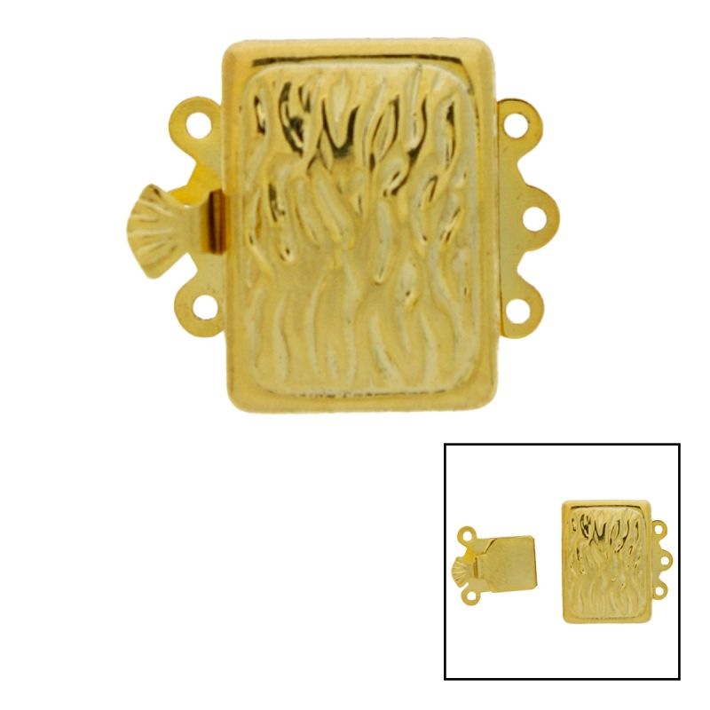 [915270000] Fermoir de collier 19x21mm 3 rangs