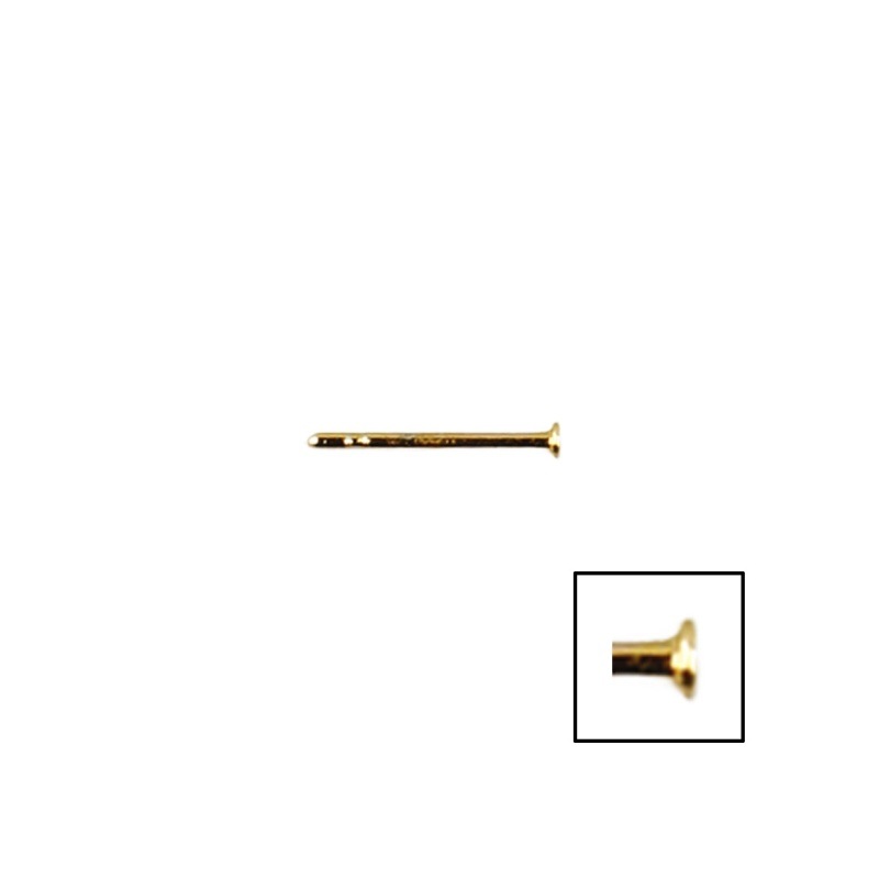 Espigón de latón 0,7x12mm con cabeza
