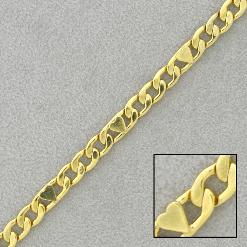 [520960000] Flat figaro brass chain width 4,3mm