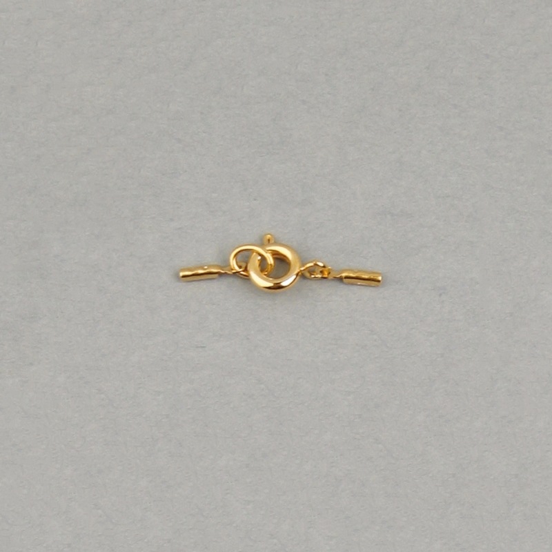 Spring clasp Ø 6mm + 2 ends to Ø 0,6mm wire