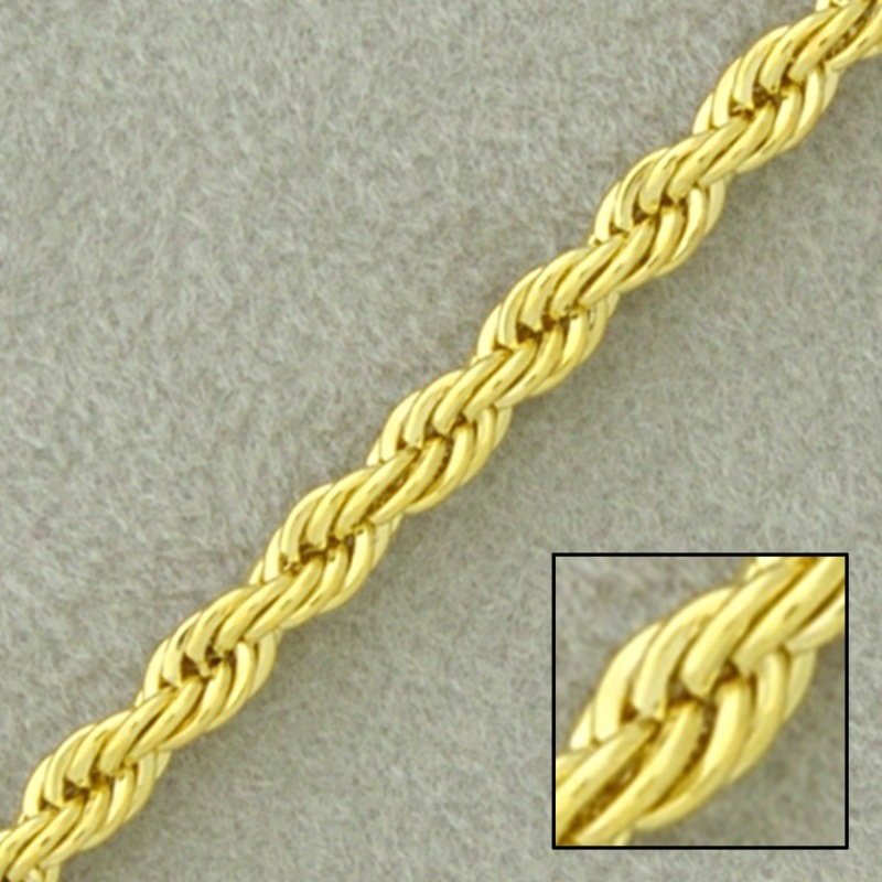 Rope brass chain width 6mm