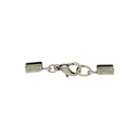 Set lobster clasp 12mm + 2 crimp ends to Ø 3mm cord