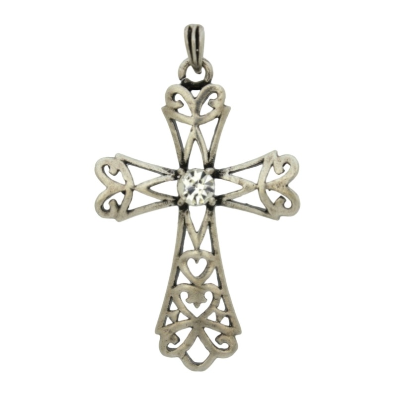 Pendentif croix 47x27mm avec bélià¨re