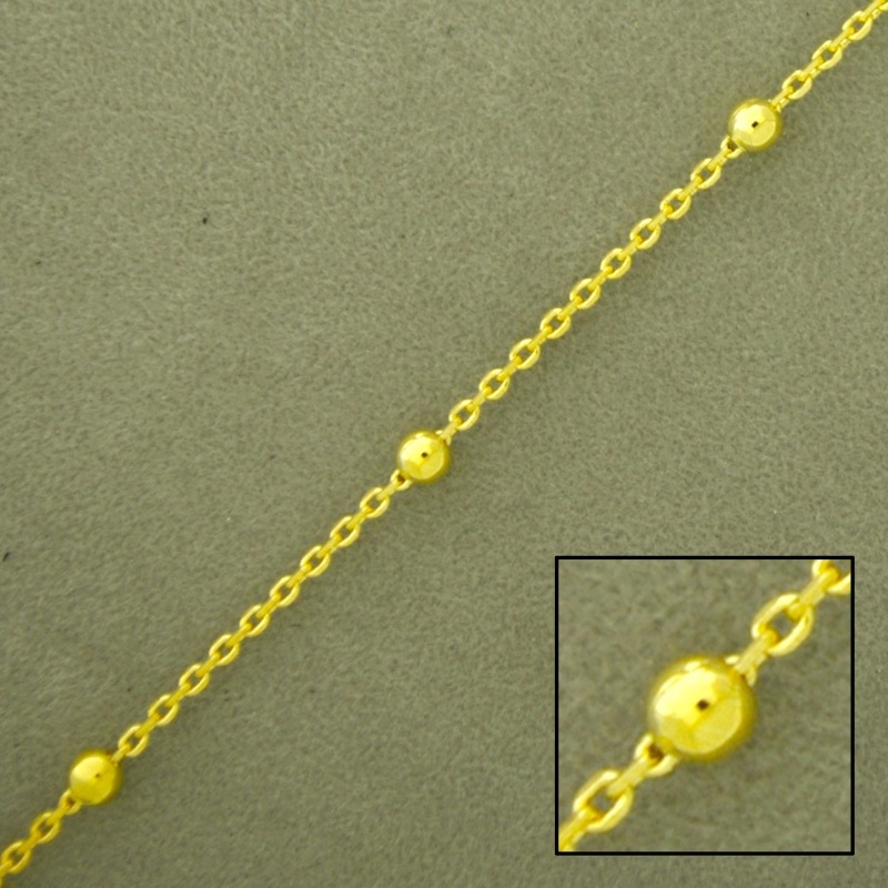 Anchor brass chain with Ø3,2mm balls