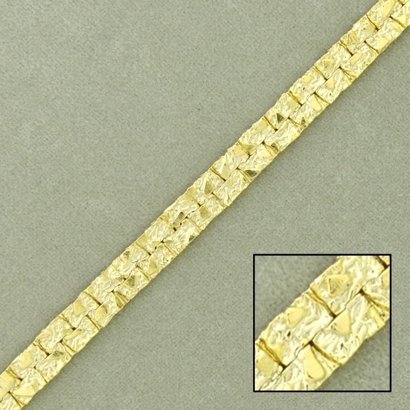 Flat brass chain width 4,8mm