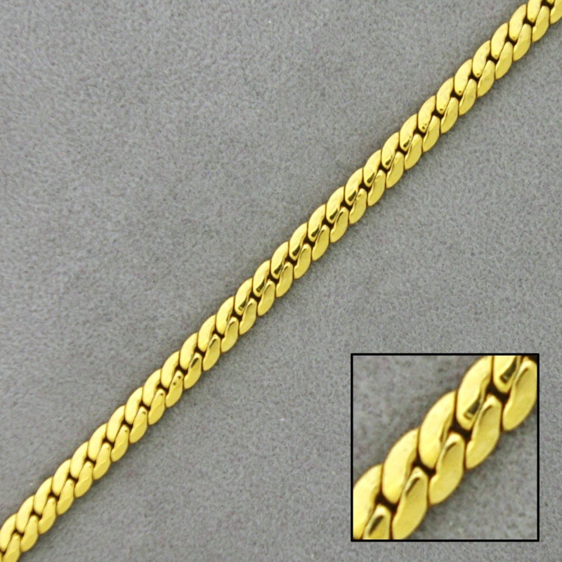 Cadena de latón barbada laminada ancho 3,8mm