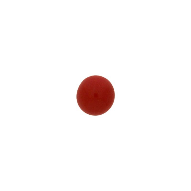 Pierre cabochon Ø6mm base plate couleur terracotta