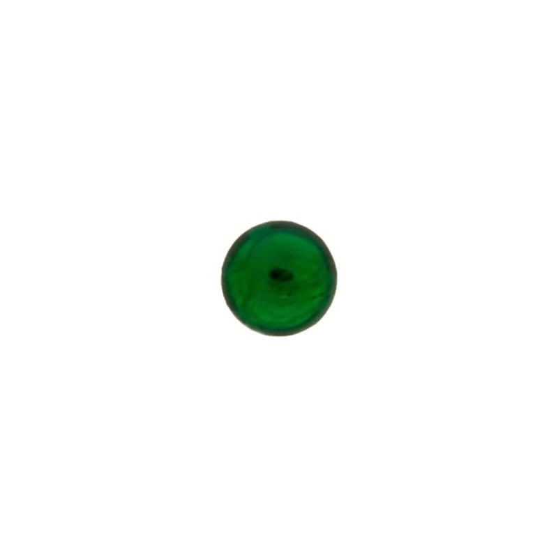 Stone cabochon Ø6mm flat base emerald colour